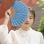 Quạt vỏ Mini FUJIOU, Quạt cầm tay gấp cổ điển, Quạt quạt cầm tay nhẹ nhàng phong cách màu trơn dễ thương