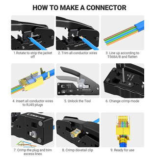 Kìm bấm mạng đa năng – Bấm dây Cat5/Cat6/Cat7, nhỏ gọn, hàng cao cấp