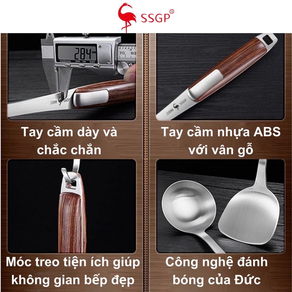 Vá canh lớn inox 304 SSGP Vá lẩu inox 304, muôi lẩu, muôi canh, Vá múc lớn, Vá múc lẩu
