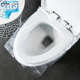 Nhựa Dùng Một Lần Bồn Cầu Có Thảm Di Động Du Lịch An Toàn Vệ Sinh Miếng Lót Đệm Chống Thấm Nước Phòng Tắm Phụ Kiện