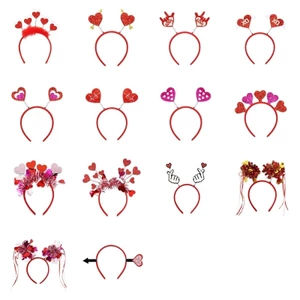 Treeling Glittering Powder Love Heart Headband dành cho người lớn Thanh thiếu niên Ngày lễ Tập hợp Đạo cụ