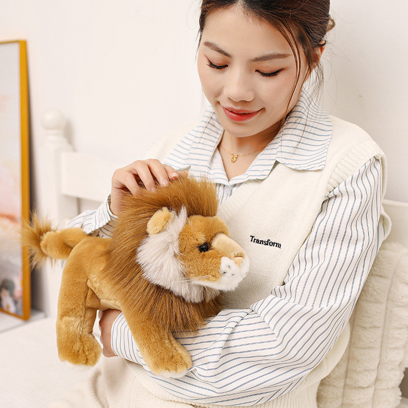 Mô Phỏng Sư Tử Sang Trọng Đồ Chơi Dễ Thương Màu Trắng Và Vàng Sư Tử Sang Trọng Búp Bê Sáng Tạo Động Vật Nhồi Bông Đồ Chơi Trang Trí Máy Tính Để Bàn Nhà Mềm Mại Cho Bé Làm Dịu Búp Bê Trẻ Em Quà Tặng Sinh Nhật Trao Đổi