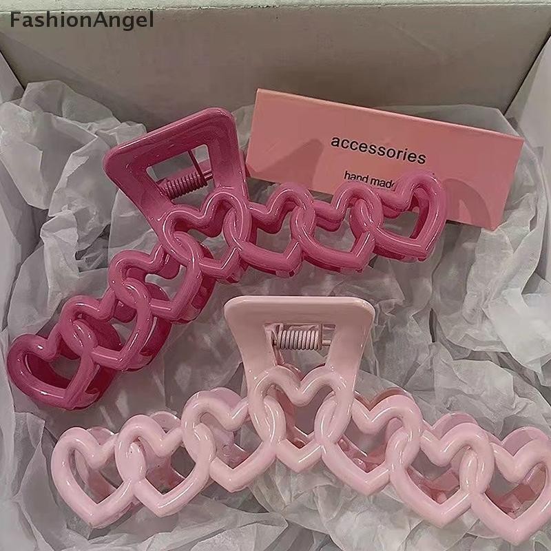 FashionAngel Thời Trang Rỗng Hình Học Trái Tim Kẹp Tóc Mặt Sau Của Kẹp Nữ Cô Gái Mũ Kẹp Tóc Phụ Kiện VN