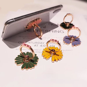 Phụ Kiện Điện Thoại Di Động Khóa Vòng Giá Đỡ Influencer Daisy Chống Sốc Khóa Ngón Tay Phong Cách Nữ Với Kim Cương Vỏ Điện Thoại Đa Năng Lười Để Bàn Giá Đỡ Đa Năng