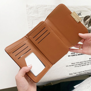 Ví nữ phong cách đơn giản Thời trang Khóa đa chức năng Ví đựng tiền mặt có thể gập lại