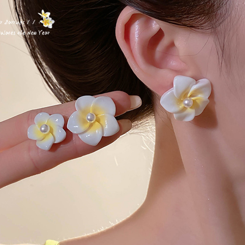 Bông tai hoa vàng thời trang Bông tai nữ cao cấp Hàn Quốc