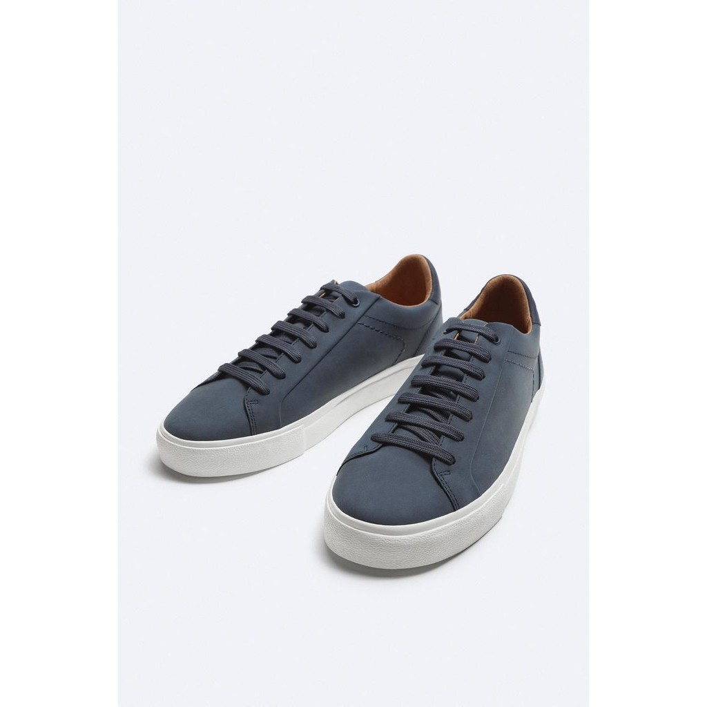 Giày sneaker Zara chính hãng Navy White Classic - Xanh navy Dáng cổ điển