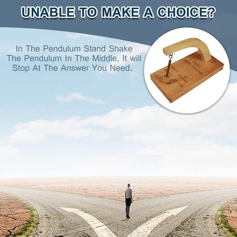 JSJJING Decision Maker Con lắc, Đồ trang trí con lắc xoay bằng gỗ, Trang trí bàn làm việc tại nhà Mới lạ Đồ chơi trò chơi trên bàn sáng tạo dễ thương dành cho nữ