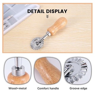 Máy cắt bánh ngọt - Bánh xe cắt mì ống - Máy cắt bánh xe Ravioli Crimper Máy cắt bột bánh xe cho phụ kiện bánh mì ống nhà bếp