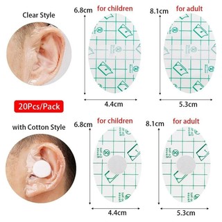 AFTEROF 20 Miếng Dán Chân Chống Mài Mòn, Miếng Dán Tai Khiên Tắm Cho Bé Miếng Lót Tai Chống Thấm Nước, Miếng Dán Bảo Vệ Miếng Dán Tai Dùng Một Lần Cho Trẻ Em Người Lớn