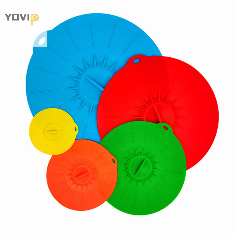 Yovip Silicone Lò Vi Sóng Bát Nắp Nồi Nấu Chảo Nắp Có Thể Tái Sử Dụng VN