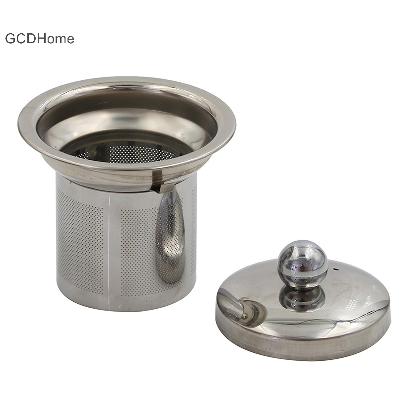 Gcdhome Lưới có thể tái sử dụng Máy lọc trà Lá Bộ lọc gia vị bằng thép không gỉ cho ấm trà HOT