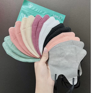 Thùng 200 Chiếc Khẩu Trang 5D Mask LOKA 3 Lớp Kháng Khuẩn Hàng Chính Hãng Công Ty, Nhiều Màu Đẹp, Túi Zíp