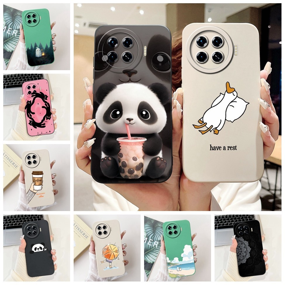 Ốp lưng Tecno Spark 20 Pro + KJ7 Thẩm mỹ Mèo dễ thương Sơn cà phê Vỏ silicon chống sốc Vỏ điện thoại Techno Spark 20 Pro Plus