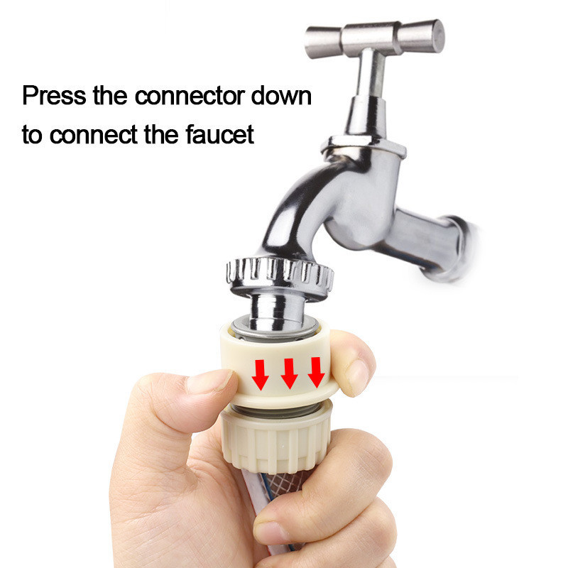[Đặc sắc] Bộ kết nối vòi 4 điểm - Lắp đặt nhanh, chống rò rỉ - Vòi kết nối đường ống - Bộ chuyển đổi ống nước - Khớp ống - Phụ kiện hệ thống tưới tiêu