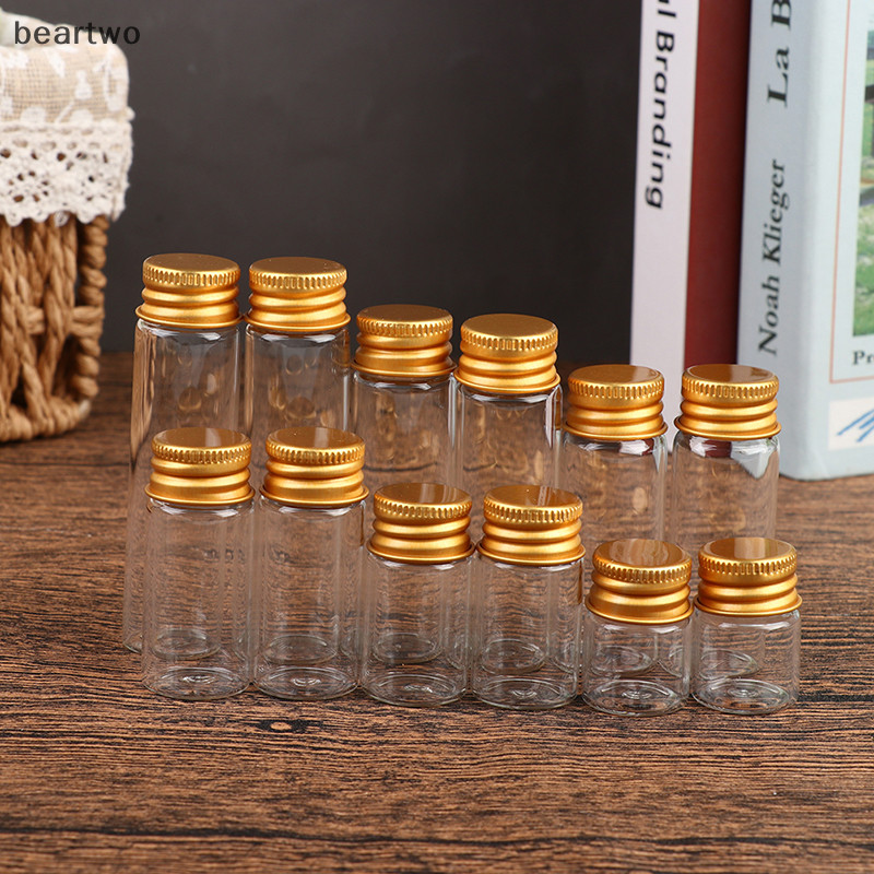 < Beartwo > 10 Cái 5 / 7 / 10 / 14 / 18 / 20ML Chai Thủy Tinh Nhỏ Lọ Thủy Tinh Kín Chai Chúc Chai Đẹp