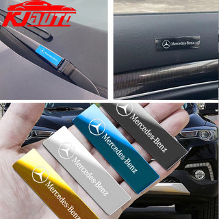 Mercedes Benz Thân Xe Fender Bên Kim Loại Biểu Tượng Miếng Dán Tự Động Cửa Sổ Trang Trí Dán Khăn Lau Xe Miếng Dán Cho Benz A B C E S Class AMG E200 W210 W203 W124 W204 W211 W123 W205 W212