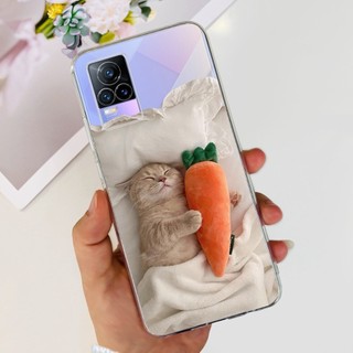 Dành Cho Vivo V21 5G Ốp Lưng V21 5G V2050 V2066 Hoa Thời Trang Trong Suốt Silicon Mềm TPU Vỏ Điện Thoại Vivo V21e V2061 Vỏ