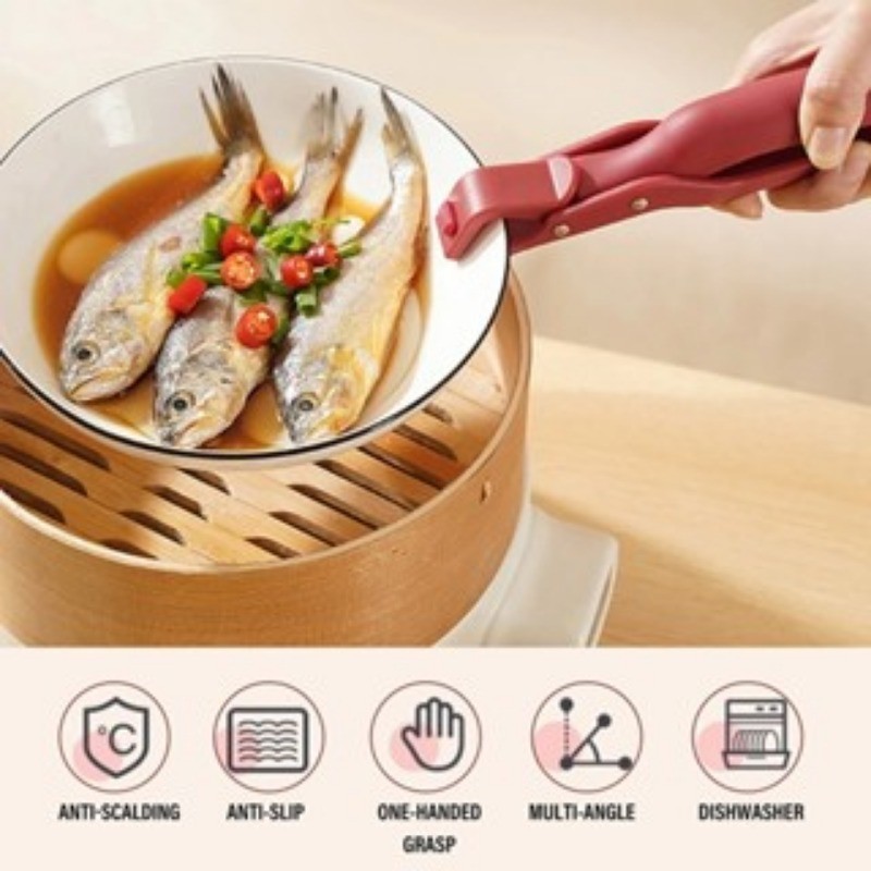 Kẹp Đĩa Đĩa Đĩa Silicon - Chống Trơn Trượt, Chống Bỏng, Chịu Nhiệt, Tiết Kiệm Nhân Công - Kẹp Bát Ăn - Kẹp Ăn Bộ Đồ Ăn - Kẹp Đồ Ăn - Dụng Cụ Nhà Bếp