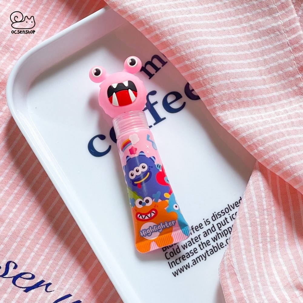 Bút highlighter Monster dạng tuýp (Giao màu ngẫu nhiên)