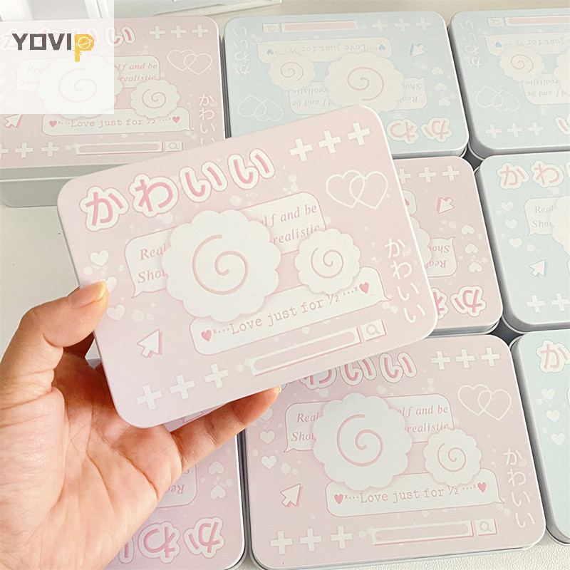 Yovip Tinplate Hộp Bảo Quản Hoạt Hình Photocards Thẻ Nhỏ Thiếc Hộp Bảo Quản Lon Đồng Xu Bông Tai Nghe Hộp Đựng Trang Sức Thu Thập Hộp VN