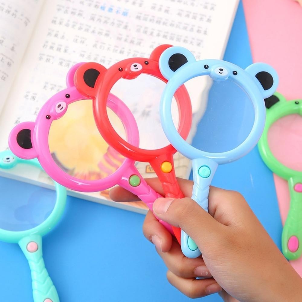 Kính lúp cầm tay HOBBYIN, Quà tặng Ống kính kính đọc sách PP, Khám phá ngoài trời Đồ chơi giáo dục hoạt hình dễ thương