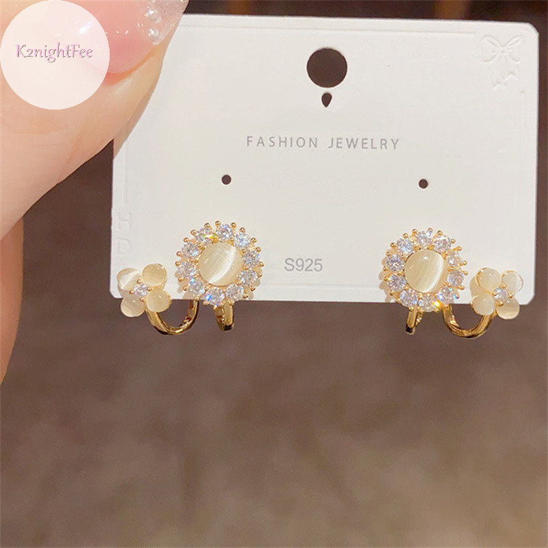 K2nightfee Tinh Tế Đơn Giản Pha Lê Mắt Bông Tai Nữ Thời Trang Zircon Bông Tai Dự Tiệc Trang Sức Quà Tặng Phụ Kiện VN