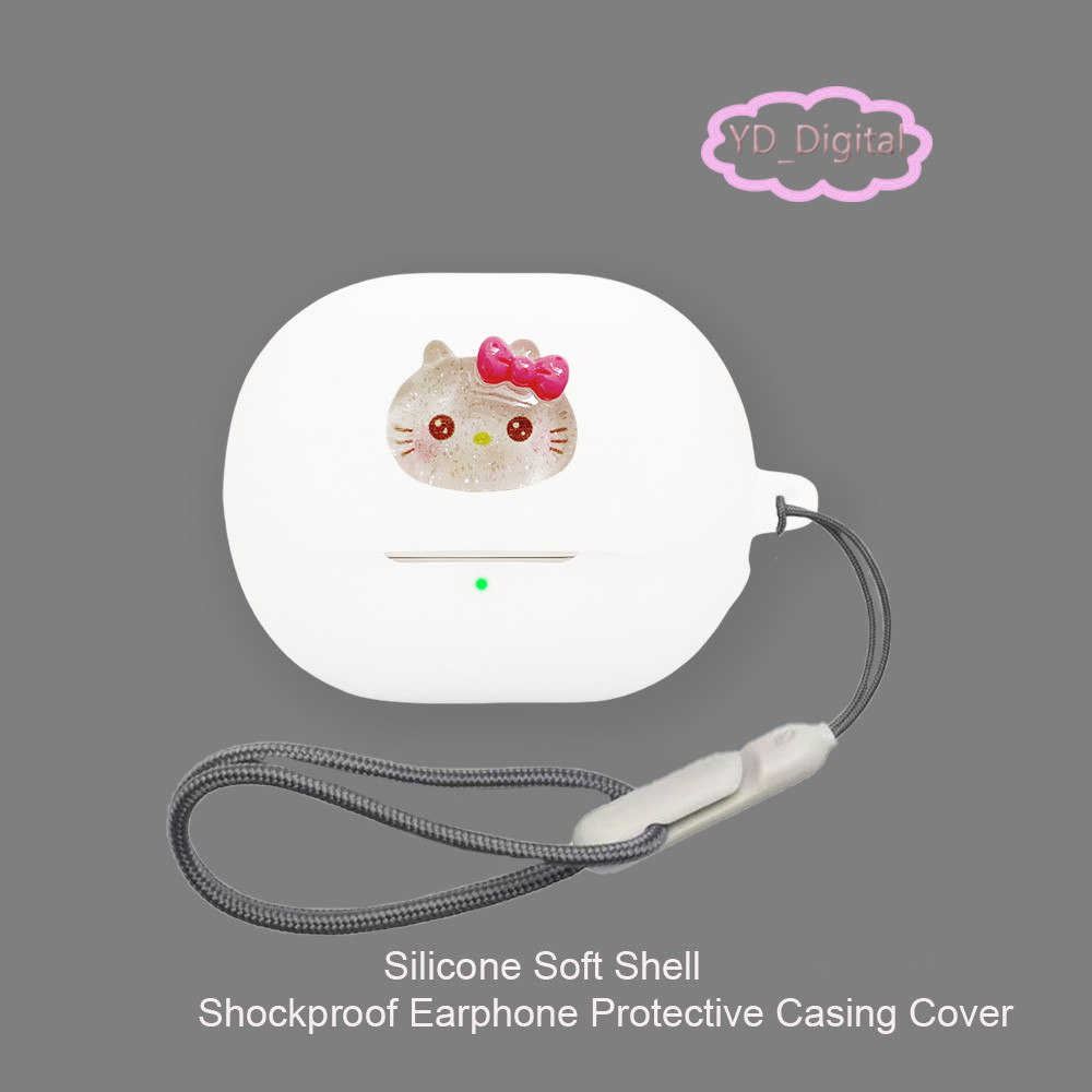 Cho SoundPEATS Air 6 HS Vỏ Tai Nghe Silicon Hoạt Hình 3D Vỏ Bảo Vệ Tai Nghe Vỏ Mềm Tay Có Nhẫn