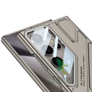 Vỏ Giáp Chân Đế Cho Samsung Galaxy S25 S24 S23 S22 Vỏ Bảo Vệ Phim Ống Kính Cường Lực Siêu