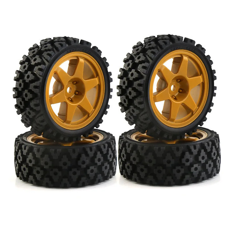 4 Cái / 2 Cái 1 / 10 RC Racing Car Wheels Rally Tyre & On Road Tyres 12mm Hex cho Tamiya XV01 XV02 TA06 TT01 TT02 PTG2 144001 A959 HPI