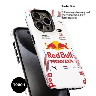 Ốp điện thoại cho iPhone Dòng Red Bull nền trắng Ốp điện thoại Niche 14 Pro/12 Mini/7P/8 Plus Tương thích với iPhone 16/15 Pro/14/13/11 Vỏ bảo vệ T4I2