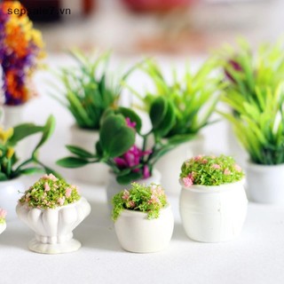 [ToyFeb] 12 Phong Cách 1: 12 Chậu Cây Nhà Búp Bê Nhựa Thân Thiện Với Môi Trường Phụ Kiện Trang Trí Nhà Cửa {vn}