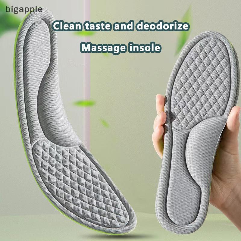 Bigapple 2 Chiếc Memory Foam Đế Unisex Mềm Mồ Hôi Đế Giày Chèn Đế Lót Nam Nữ Chỉnh Hình Thể Thao Đệm RDG