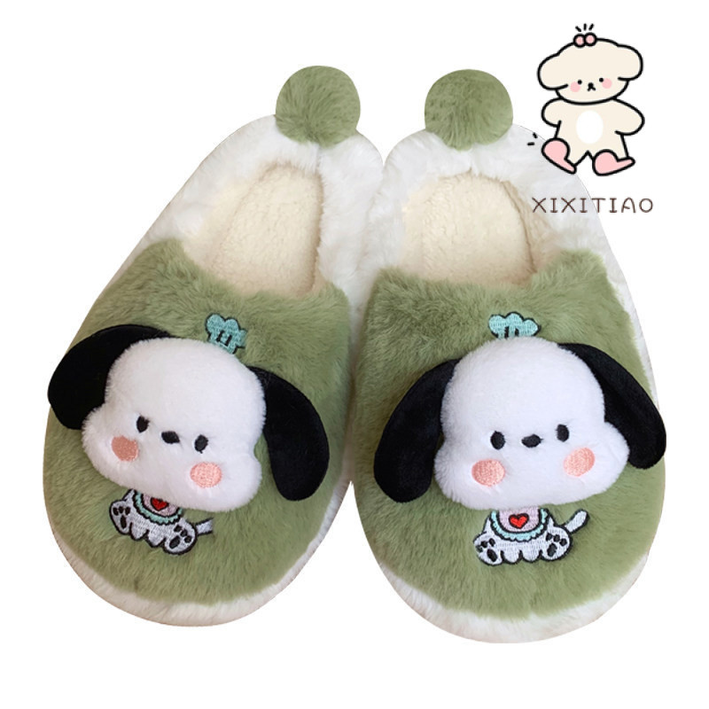 Xixitiao Dép Cotton Hoạt Hình Dễ Thương Nhà Trong Nhà Đế Mềm Nam Nữ