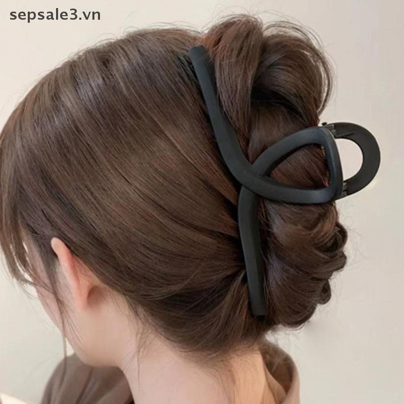 # sepsale # Kẹp Tóc Acrylic Thời Trang Cho Nữ Bé Gái Kẹp Lớn Ngọt Ngào Đa Năng Vuốt Tóc Màu Trơn Phụ Kiện Tóc Quà Tặng.