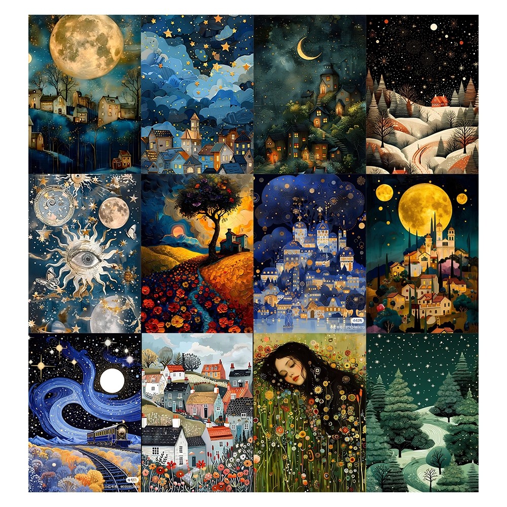 [DECAL] A5 In Màu - Set 50 Tờ Poster Giấy Dán Tường - HÌNH ẢNH NGHỀ THUẬT ART - Decor Trang Trí Nhà | MS: 111535