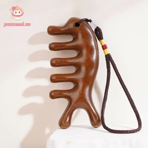 Lược Massage Đầu PWSEND, Treo Đa Năng Cơ Thể Kinh Tuyến Massage, Răng Rộng Năm Răng Chống Tĩnh Điện Gỗ Massage Trị Liệu Massage Toàn Thân