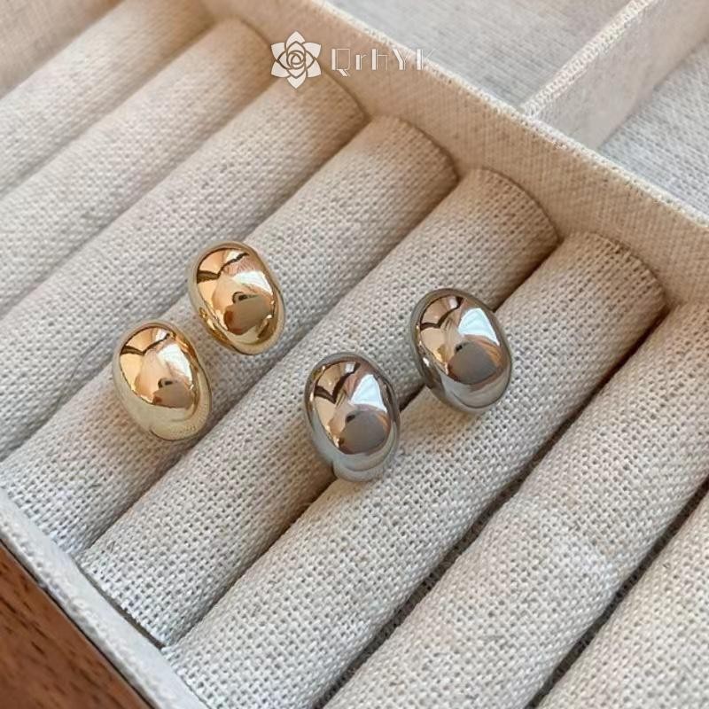 Qrhyk Đơn Giản Hạt Đậu Hình Hợp Kim Đồng Thả Bông Tai Nữ Hàn Quốc Bông Tai Trang Sức Thời Trang Goth Đảng Bé Gái Phụ Kiện Mới
