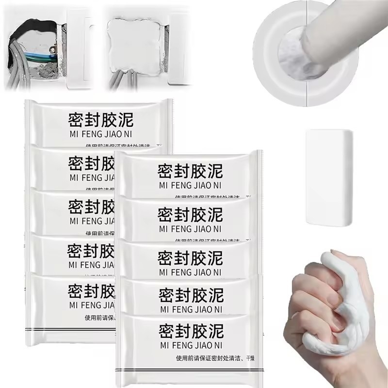 Bùn niêm phong lỗ điều hòa không khí / Chất độn khoảng cách tường chống thấm nước Putt / Đất sét sửa chữa ống