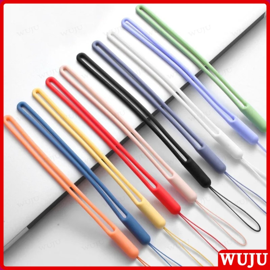 WUJU Dây buộc điện thoại di động silicon ngắn Dây đeo cổ tay