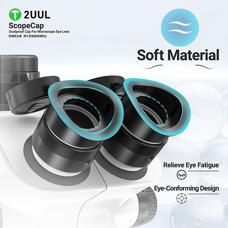 2UUL MS81 Mũ Chống Bụi Cho Kính Hiển Vi Ống Kính Mắt ScopeCap Mũ Chống Bụi Cao Su Mềm Vỏ Thị Kính Cho Phụ Kiện Kính Hiển Vi