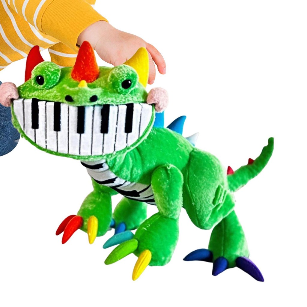Pianosaurus sang trọng Bobby trò chơi piano khủng long sang trọng đồ chơi búp bê búp bê wipqsvn