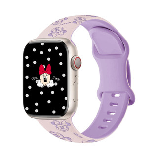 Cute cartoon Mickey silicone strap for Apple Watch Ultra 46/44/40/49/45/41/42/38/45mm iwatch Series Ultra/10/9/8/7/6/5/4/3/2/1/SE
