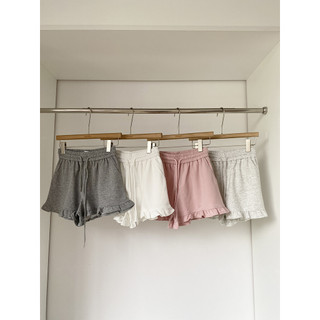 Mùa Hè 2025 Hàn Quốc Cao Cấp Thường Ngày Ruffle Edge Quần Short Nữ Chữ A Rời Quần