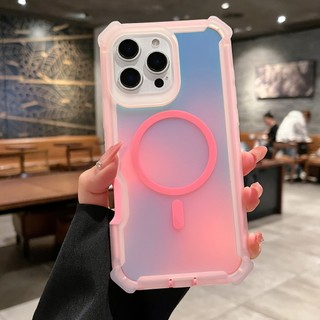 Ốp điện thoại dày từ tính Macaron Gradient 2 trong 1 cho IPhone 16 / 15 / 14 PRO MAX