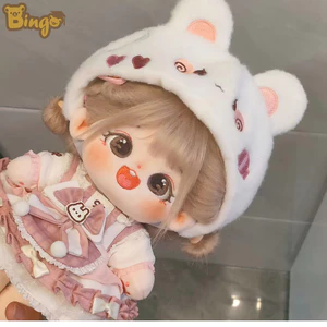 【Bingo】Búp bê cotton 20 cm, đồ chơi có bộ xương [tặng 1 bộ quần áo ngẫu nhiên] Búp bê mặc đồ dễ thương, búp bê có tóc, quà sinh nhật (0270-2)