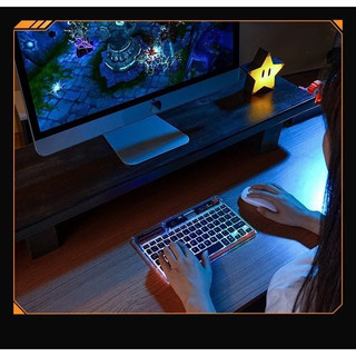 Bàn phím Bluetooth không dây có đèn nền Goojodoq có đèn LED cho máy tính xách tay Máy tính bảng Android trong suốt