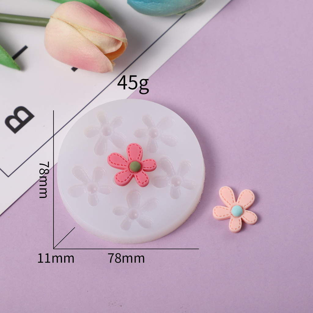 Khuôn silicon hoa hướng dương/cúc/mận, làm bánh quy, sô cô la, xà phòng, nến thơm handmade