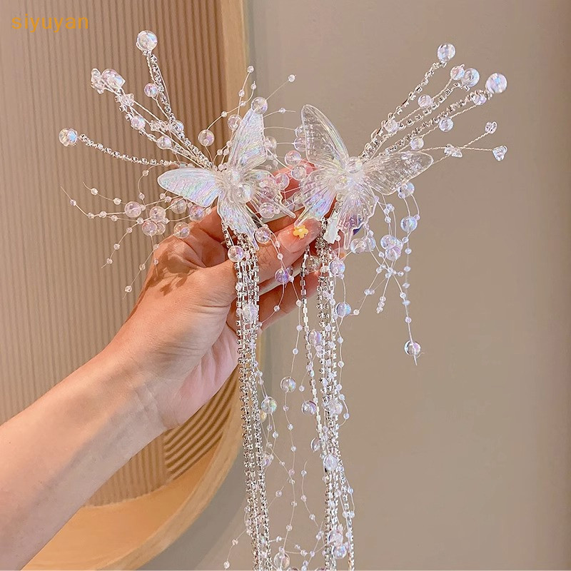 Siyuyan 1 Hàn Quốc Đơn Giản Trang Sức Phụ Kiện Hạt sel Kẹp Tóc Cho Nữ Bé Gái Màu Bạc Kẹp Tóc Bên VN