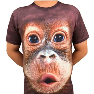 Thời Trang Nam Mới 3D Gorilla Ngộ nghĩnh Khỉ Khỉ T Áo 3D In Mùa Hè Thoáng Mát Áo Sơ Mi Tay Ngắn